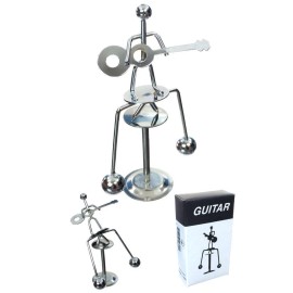 Guitar Player Silver Balancing Mini Sculpture