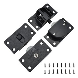 MARRTEUM 2 Sets Sliding Hardware Roller Pulleys, Silent Nylon Single Wheels Sliding Door Pulley for Cabinet Wardrobe Screen Doors Closet Sliding Doors (Black)