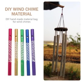 PartyKindom Green Wind Chime Tubes - DIY Crafting Parts - Mini Aluminum for Homemade Wind Chimes 50 Pieces – Outdoor and Garden Decoration Japanese Jewelry Inspired Wind Chime