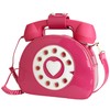 QiMing Retro dial telephone Crossbody Shoulder Bag,Pu Movable microphone Purse