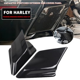 Unbranded Unpainted Stretched Extended Side Covers Panel For Harley Touring Street Glide