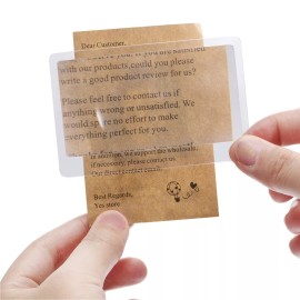 Five 5 Credit Card Size Wallet Pocket Magnifier Magnifying Reading Glass