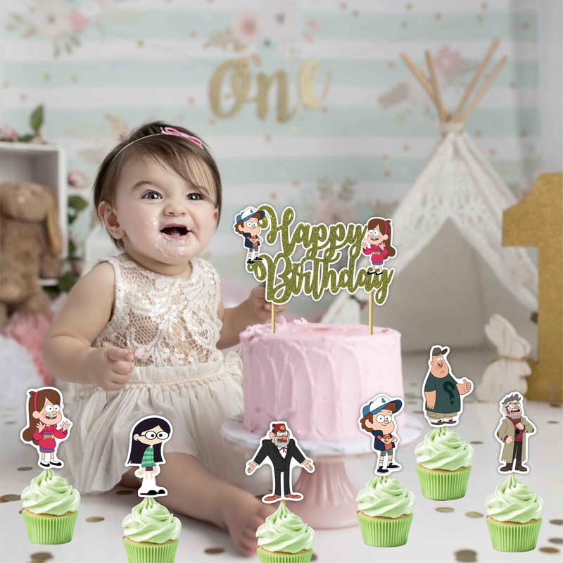 Gravity Faall Cupcake Topper - Birthday Decorations.