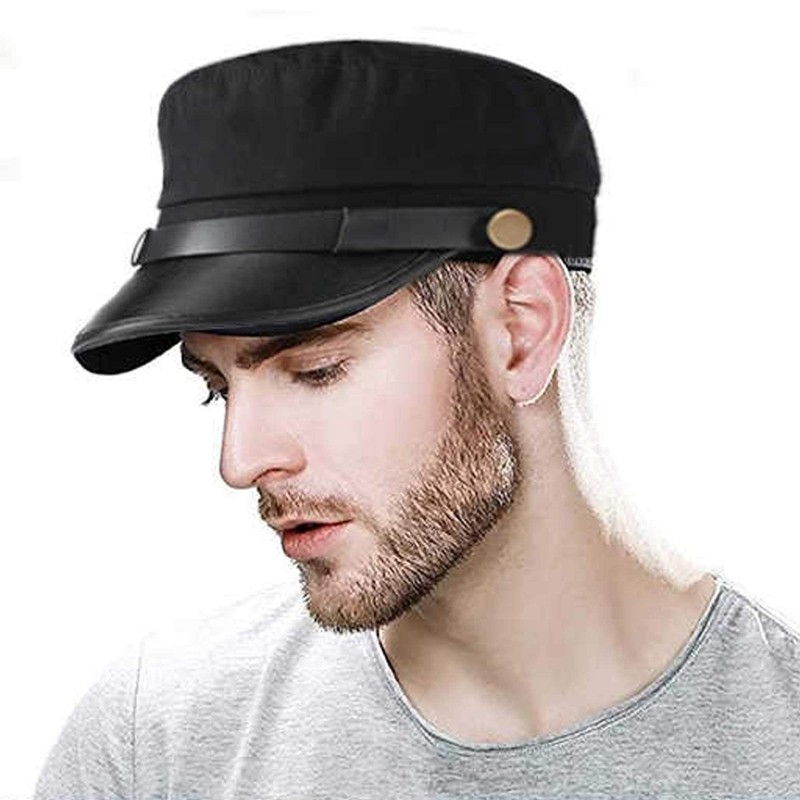 YUWXII Chauffeur Hat for Men Women, Classic Vintage Captain Hat