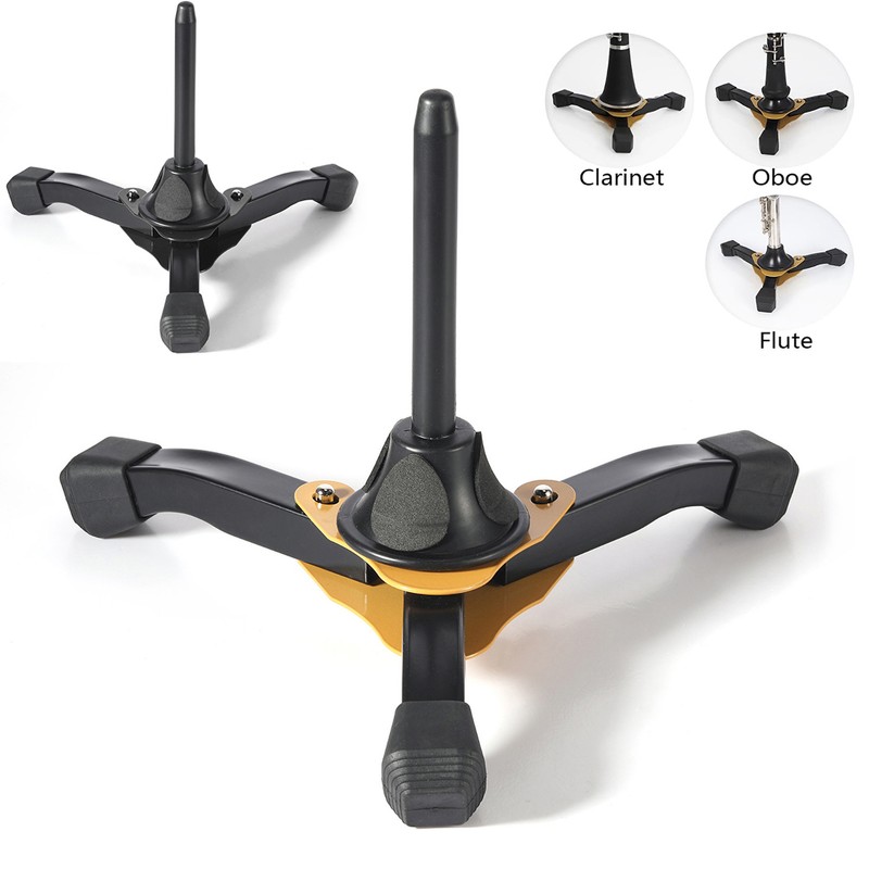 Portable Foldable Tripod Stand for Clarinet Flute Oboe Wind Instrument