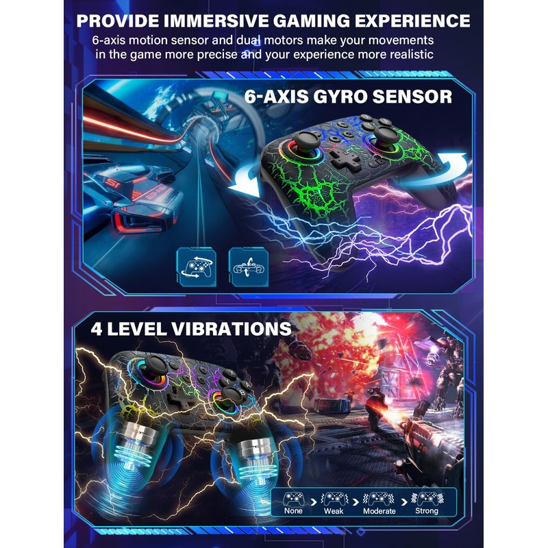 ZRZLMVP Switch Pro Controller Wireless Control - Compatible with Nitendo