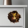 Dragon Parent and Child Reading in Wall Hole Decal -
