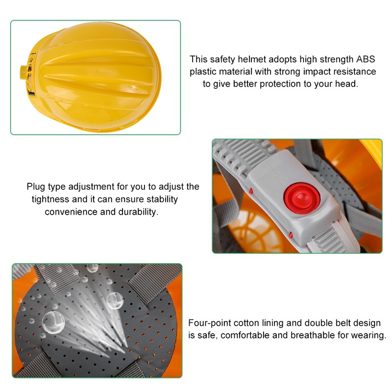 Outdoor Safety Helmet with Solar Power Fan Working Hat Construction