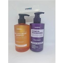 Kundal Brewer's Yeast Hair Loss Care Shampoo Citrus Pomelo 500mlx1+ Treatment Cherry Blossom 500mlx1 K Beauty Hair Care / 쿤달 맥주효모 탈 모케어 샴푸 시트러스포멜로 500mlx1+ 트리트먼트 체리블라썸 500mlx1 k뷰티 헤어케어