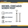 20 Pack of Silver Aluminum Screw Posts, 38mm Metal Chicago