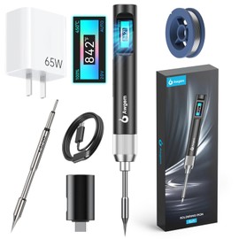 Awgem Soldering Iron Kit, 100W Portable Soldering Iron Kit With C245I Tip, 2S Fast Heating(390°F-840℉), Pre-set 3 Groups Temperature, Smart Soldering Iron Pen Tool for Precision Repair