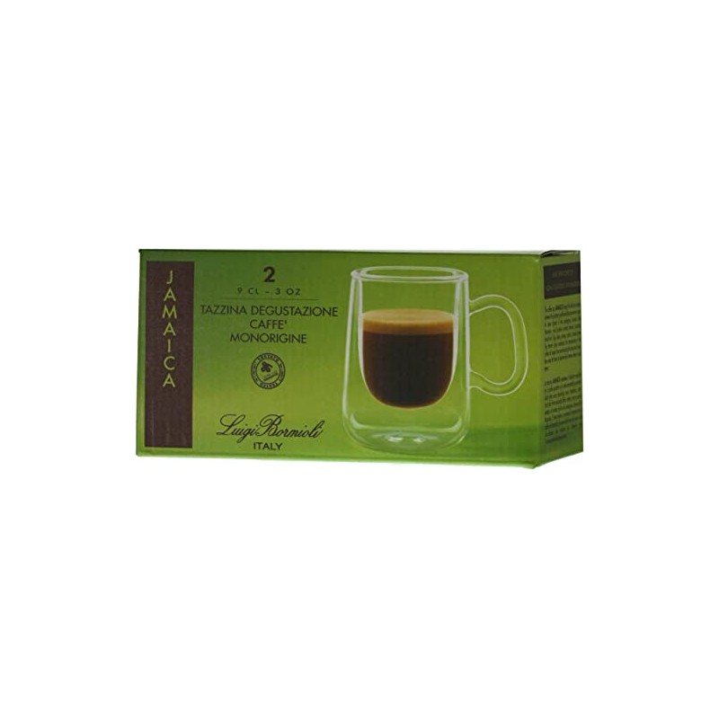 Bormioli Luigi 10663/01 Single Origin Coffee Cups, 2 Count Jamaica