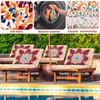 Hahafelt 8 Pcs Stretch Patio Cushion Covers Outdoor Sofa Cushion