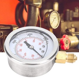 BuyWeek Oil Pressure Gauge, 0-700bar, 0-10000psi Oil Injection Pressure Gauge, 1/4BSP Thread