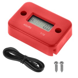 Bittwee Car Inductive Hour Meter, Waterproof Vehicle Digital Tachometer, Auto Vibration Hourmeter for Gas Engine Generator Temperature Gauge Lawn UTV Brush Cutter Tractor ATV Motorcycle Dirt Bike