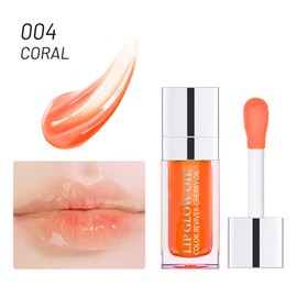 Moisturizing Lip Glow Oil Lip Care - Hydrating Plumping Lip Gloss Nourishing Tinted Lip Balm (4-coral)