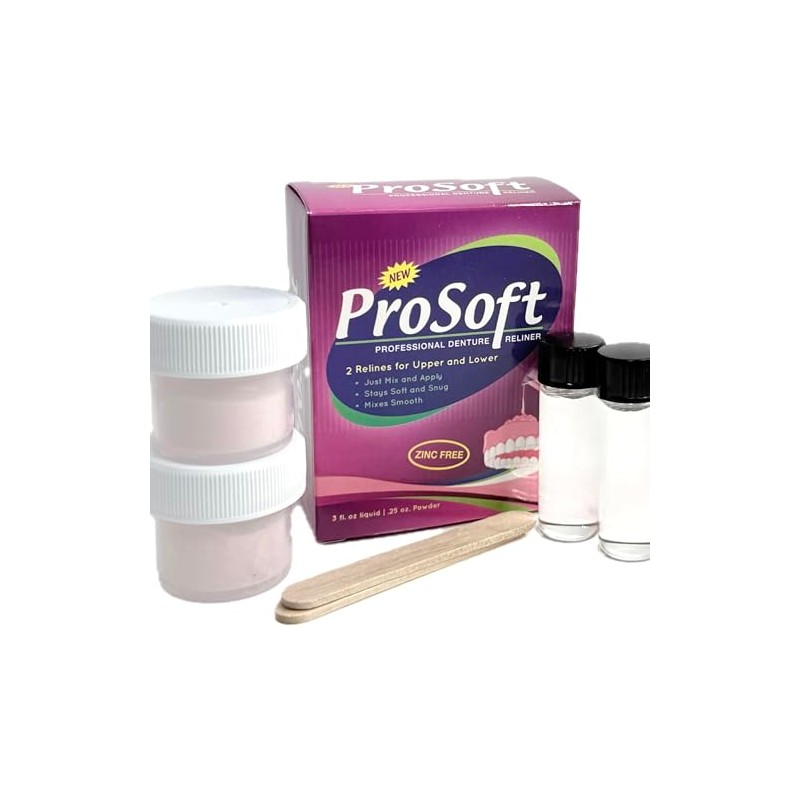 Prosoft revestimiento para dentaduras postizas 2 placas para dentaduras postizas.