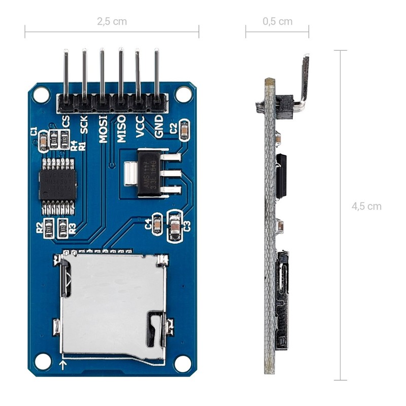 kwmobile 2 x Micro SD Card Module for Arduino and