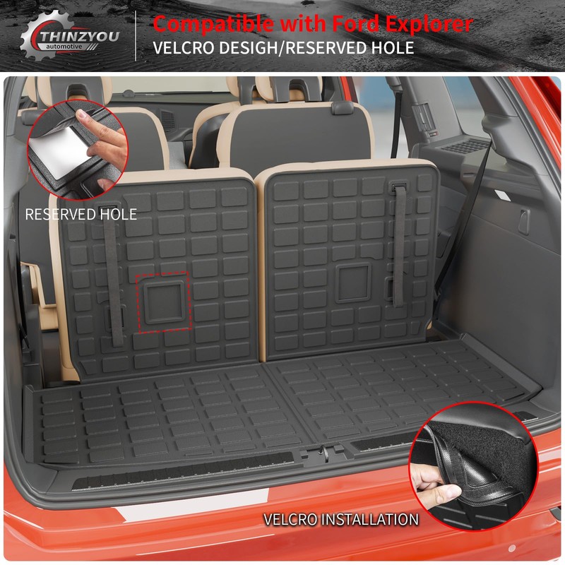 Thinzyou Cargo Mat Compatible with 2020-2025 2026 Ford Explorer Trunk