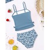 Traje de baño tankini de dos piezas para niñas de