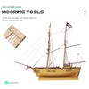 TEHAUX Wooden Mooring Tool for Sailing Models Device with Scale