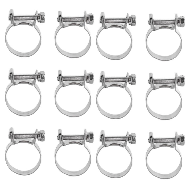 20PCS Hose Clamp Mini Stainless Steel Screw Hose Clip for