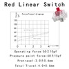 Fejwlvs Red Switch 3 Pin 50gf Pre-Lubricated,Dustproof Linear Switch,Suitable for