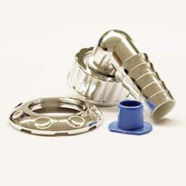 HAAS Connection bracket for PE flush-mounted device siphon