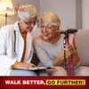 BigAlex Folding Walking Cane with LED Light,Pivoting Quad Base,Adjustable Walking