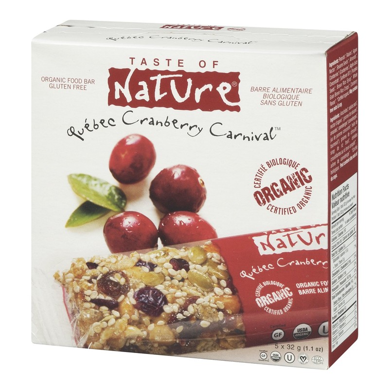 Taste of Nature Organic Family Pack-Quebec Cranberry Carnival, 5/32G