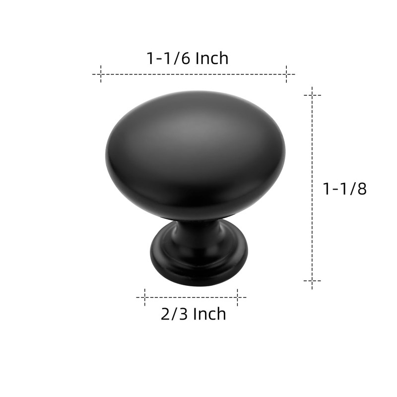 Ravinte 20 Pack Kitchen Cabinet Knobs Dresser Knobs Matte Black