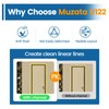 Muzata 12Pack 16.5" Rope Lights Channel U Shape Aluminum Rectangle