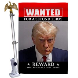 Trump Flag Trump Mugshot Flags Wanted Reward Poster Making America Again 2024 Mug Shot Room Decor Banner Home Lawn Garden Stand Pole Outdoor Tapestry Yard Signs Men, Gift for Him Made in USA