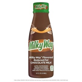 MILKY WAY Chocolate Milk – 14 oz Bottles (Pack of 12) – Smooth & Creamy