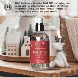 Muse Apothecary Room Ritual - Room Spray, Aromatic and Relaxing Room Mist, Air Freshener Spray, Infused with Natural Aromatherapy Essential Oils - 8 oz, Fresh Snow, 2 Pack