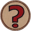 Red Mystery Question Mark Patrol Patch - 2" Diameter Round Embroidered Patch (Sew-on)