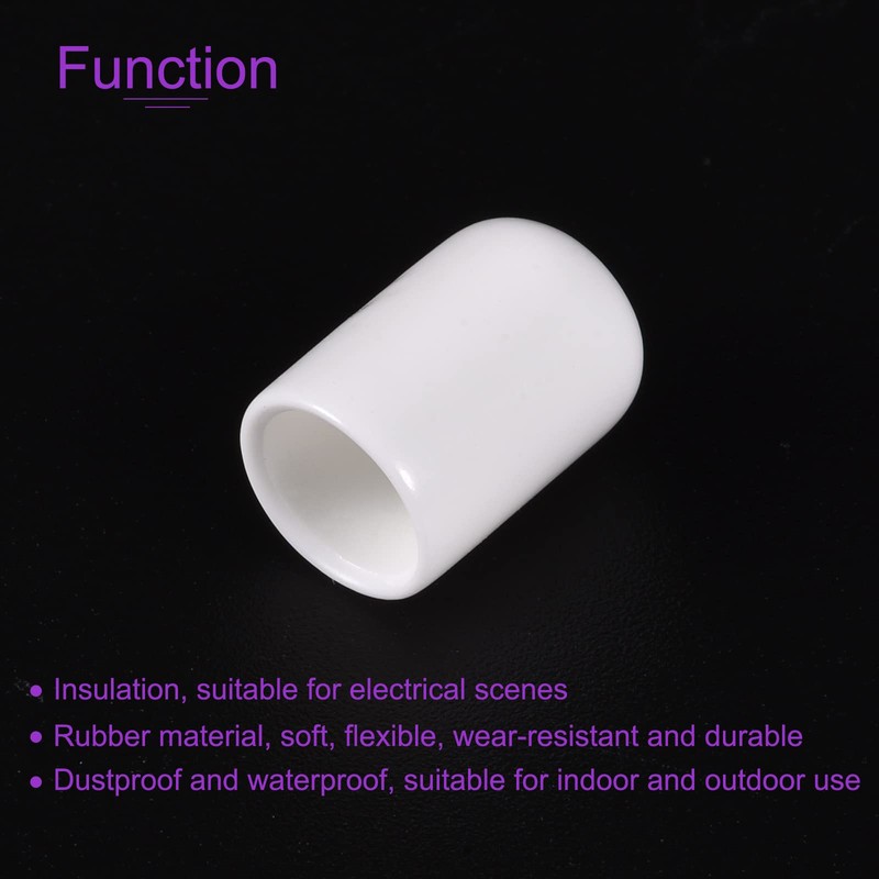 DMiotech 100pcs 9mm Inner Diameter White Screw Protector Rubber End