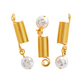 RED by Kiss Dreadlock Jewelry Braid Charms Hair Cuffs for Women Braiding Hair Pendants Decoration Clips 3PCS (80)