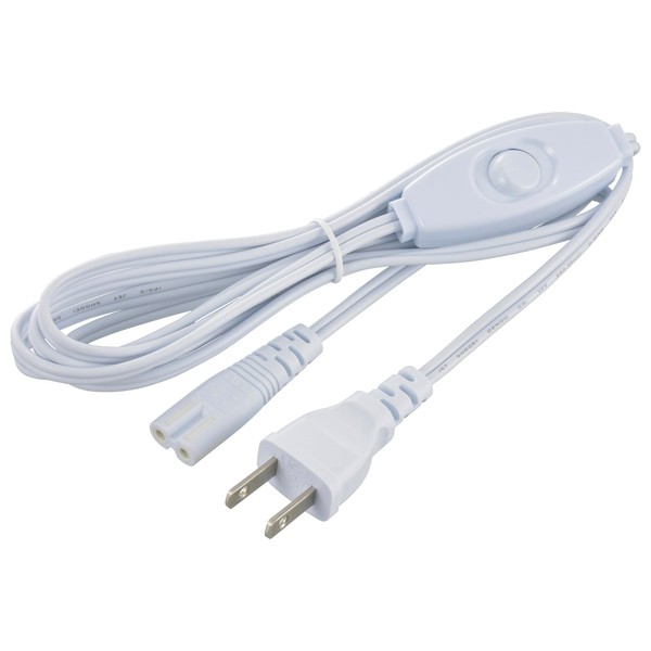 Ohm Electric Power Cord LED Elight Slim Dedicated with Intermediate Switch 6.6 ft (2 m) LT-FLE2000SC 06-5123 OHM