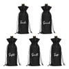 Black 5 Senses Gift Wine Bags for Him Her, Sight