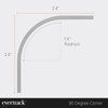 EverTrack Curtain Track - Corner Section for Ceiling Curtain Track