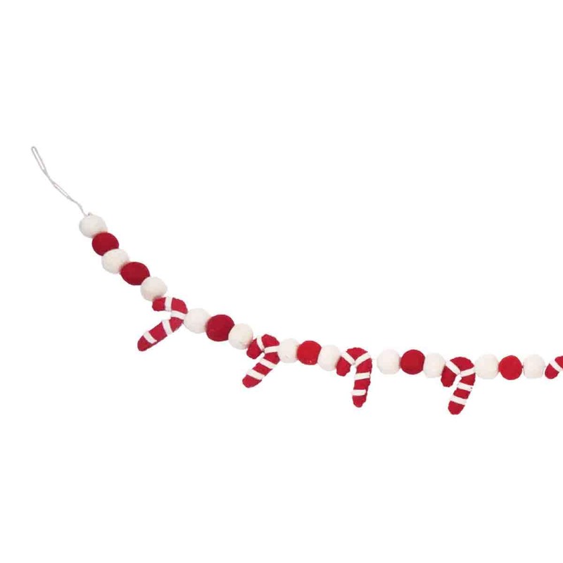 GALLERIE II Candy Cane Garland Red