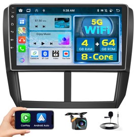 8 Core 4+64GB for Subaru Forester Impreza WRX STI Android 15 Car Stereo Wireless Carplay Android Auto, 9'' Touchscreen Car Radio with GPS, WiFi, 32EQ DSP, 59 UI, Bluetooth, FM RDS, Backup Camera