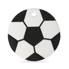 Juguetes de dentición deportiva para bebé, sin BPA, de silicona de grado alimenticio, con clip para chupete, alivio del dolor altamente eficaz para niños y niñas, huevo de dentición segura para el congelador (bola de fútbol)