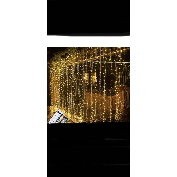 Maggift 304 LED Curtain String Lights, 9.8 x 9.8 ft,