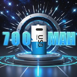 YUEBVIWIE 8-Pack 3V CR123A Lithium Battery 700mAh Rechargeable, 1500+ Recharge Cycles, for Arlo Security Cameras, Flashlight, Alarm Systems, USB-C Charging Included