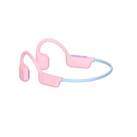 myFirst Headphones Airwaves Open-Ear Air Conduction Wireless Headphones for Kids with Safe Listening and Long Battery Life (Pink)