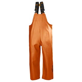Helly-Hansen Workwear Gale Waterproof Bib Pants for Men Made from Heavy-Duty Protective Polyester/Polyurethane for Mobility, Dark Orange - L