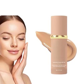 Base de maquillaje 4 en 1 líquida, hidratante media y corrector de cobertura total con SPF 50, larga duración e impermeable,1PCS