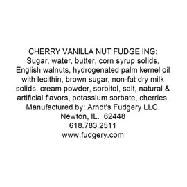 The Amish-Buggy Home Made Creamy Cherry Vanilla Nut Fudge - 1 Lb Box